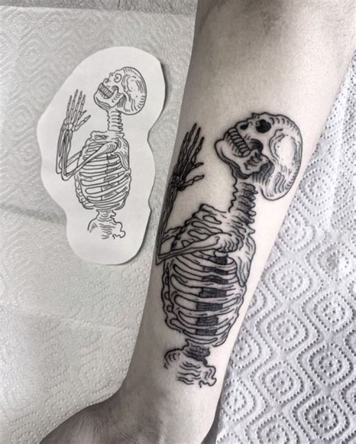 Ruby Da Cherry Skeleton Tattoo