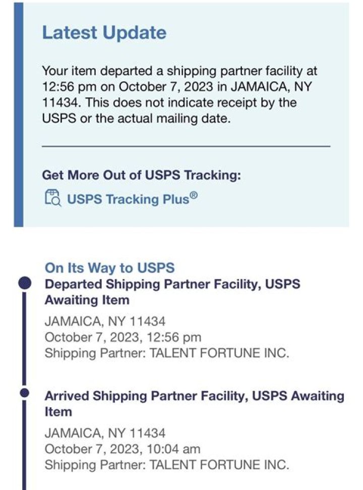 Talent Fortune Inc Usps Tracking